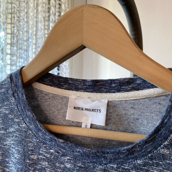 NORSE PROJECTS | RUNI DRY TOWELLING SWEAT in Cali Blue - Picture 2 of 11